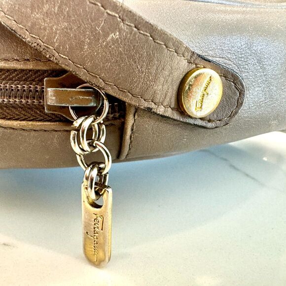 Vintage Salvatore Ferragamo Leather Crossbody Bag - Picture 12 of 12